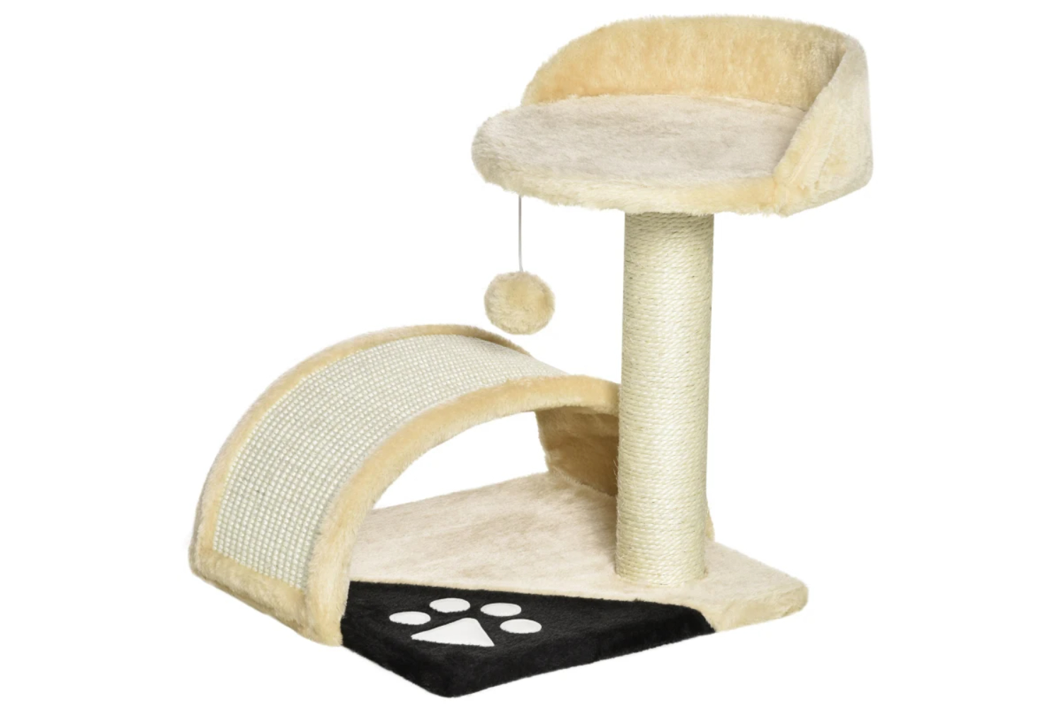 Pawhut Cat Tree Scratching Post | Beige