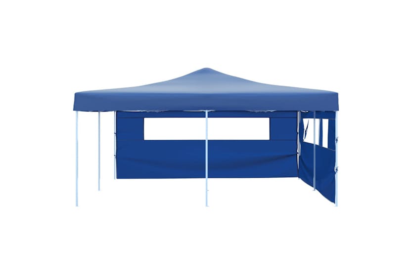 Vidaxl Folding Gazebo With 2 Sidewalls 5x5 M Blue