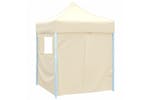 Vidaxl Professional Folding Party Tent With 4 Sidewalls 2x2 M Steel Cream