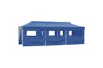 Vidaxl Folding Pop-up Party Tent With 8 Sidewalls 3x9 M Blue
