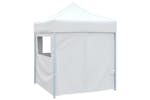 Vidaxl Professional Folding Party Tent With 4 Sidewalls 2x2 M Steel White