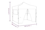 Vidaxl Professional Folding Party Tent With 4 Sidewalls 2x2 M Steel Cream