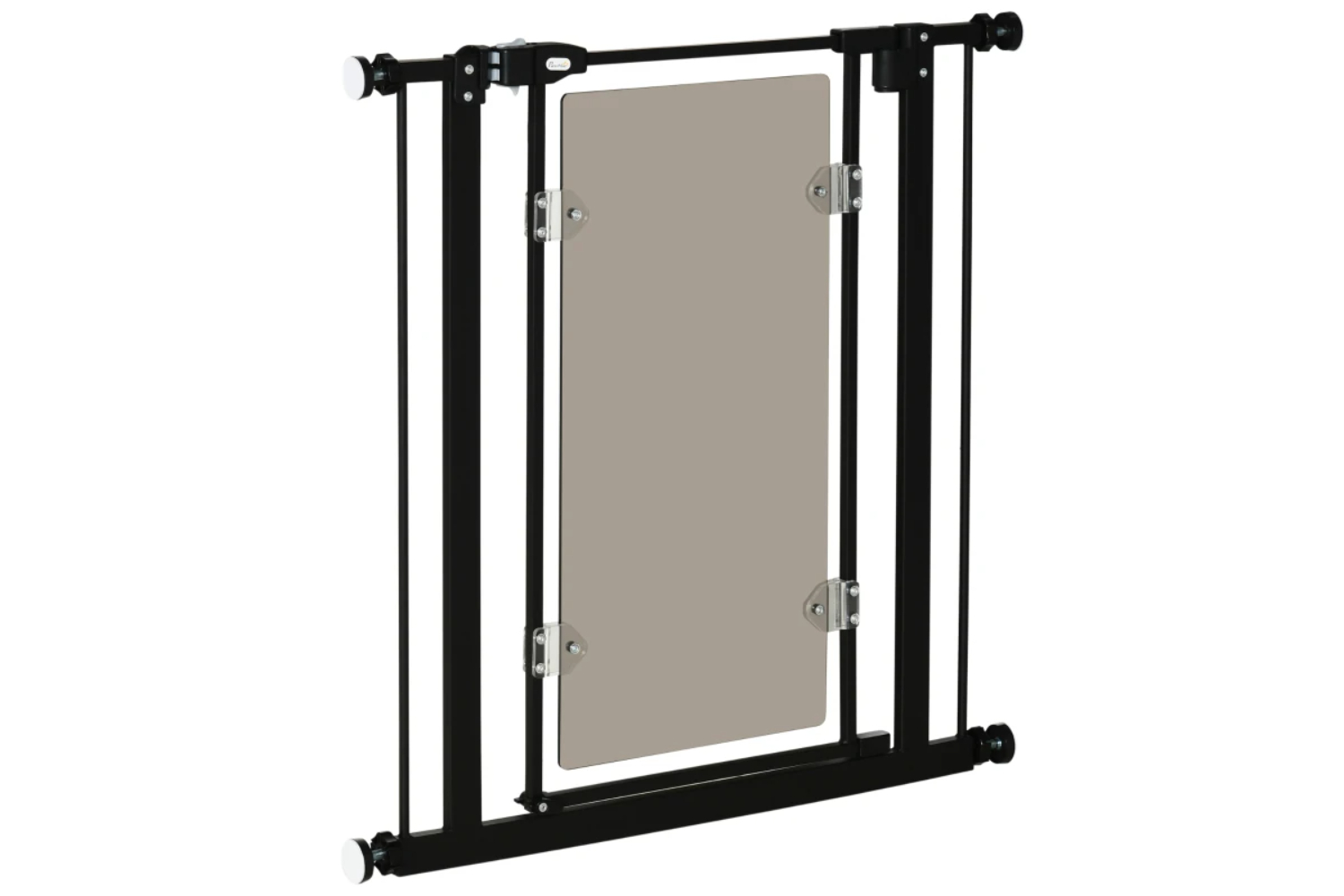 PawHut Auto-Close Pet Safety Gate | Black/Grey