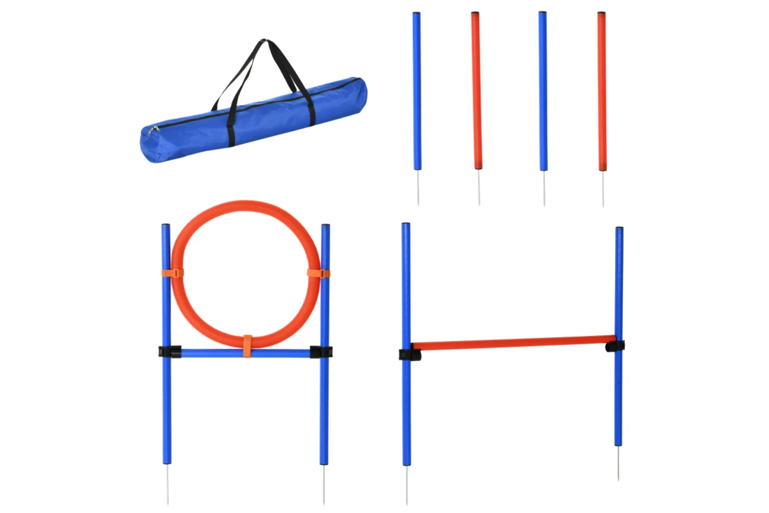 PawHut Dog Adjustable Training Set | Blue/Red