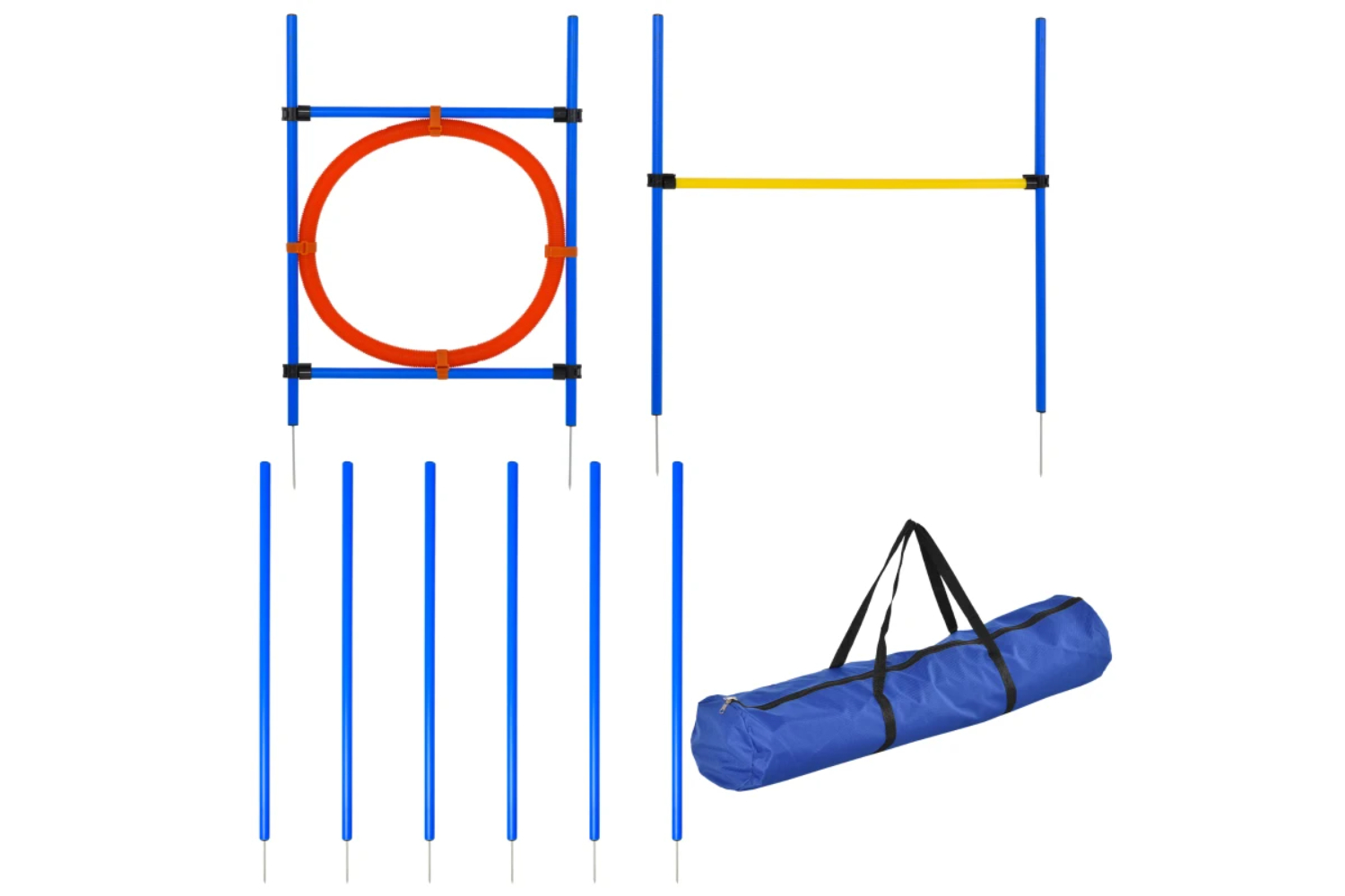 PawHut 13 Pole Dogs Agility Training Set