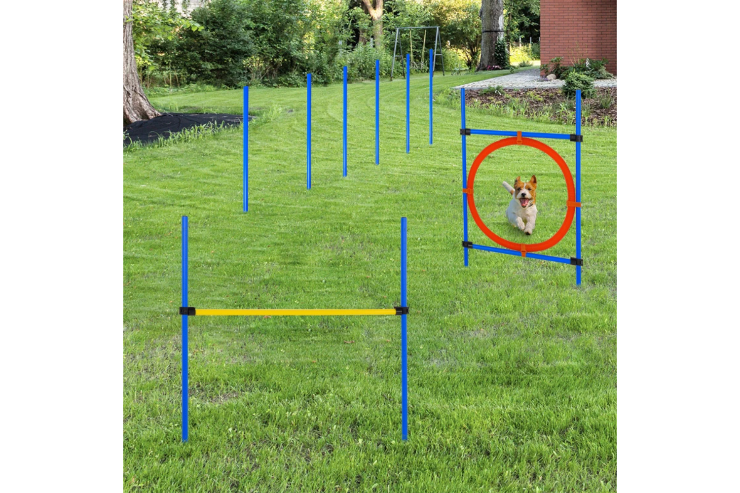 PawHut 13 Pole Dogs Agility Training Set