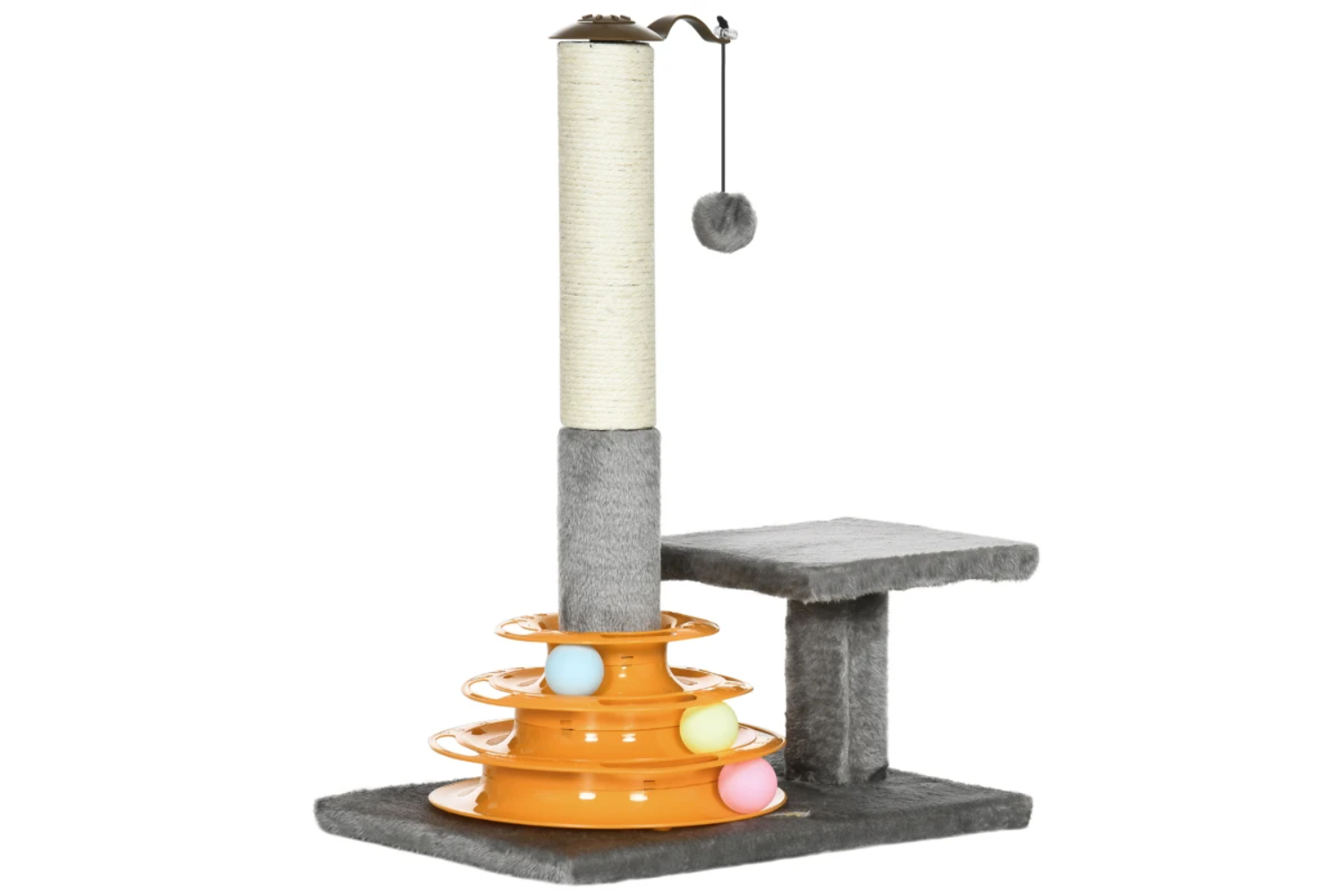 PawHut Cat Scratching Tree | Grey