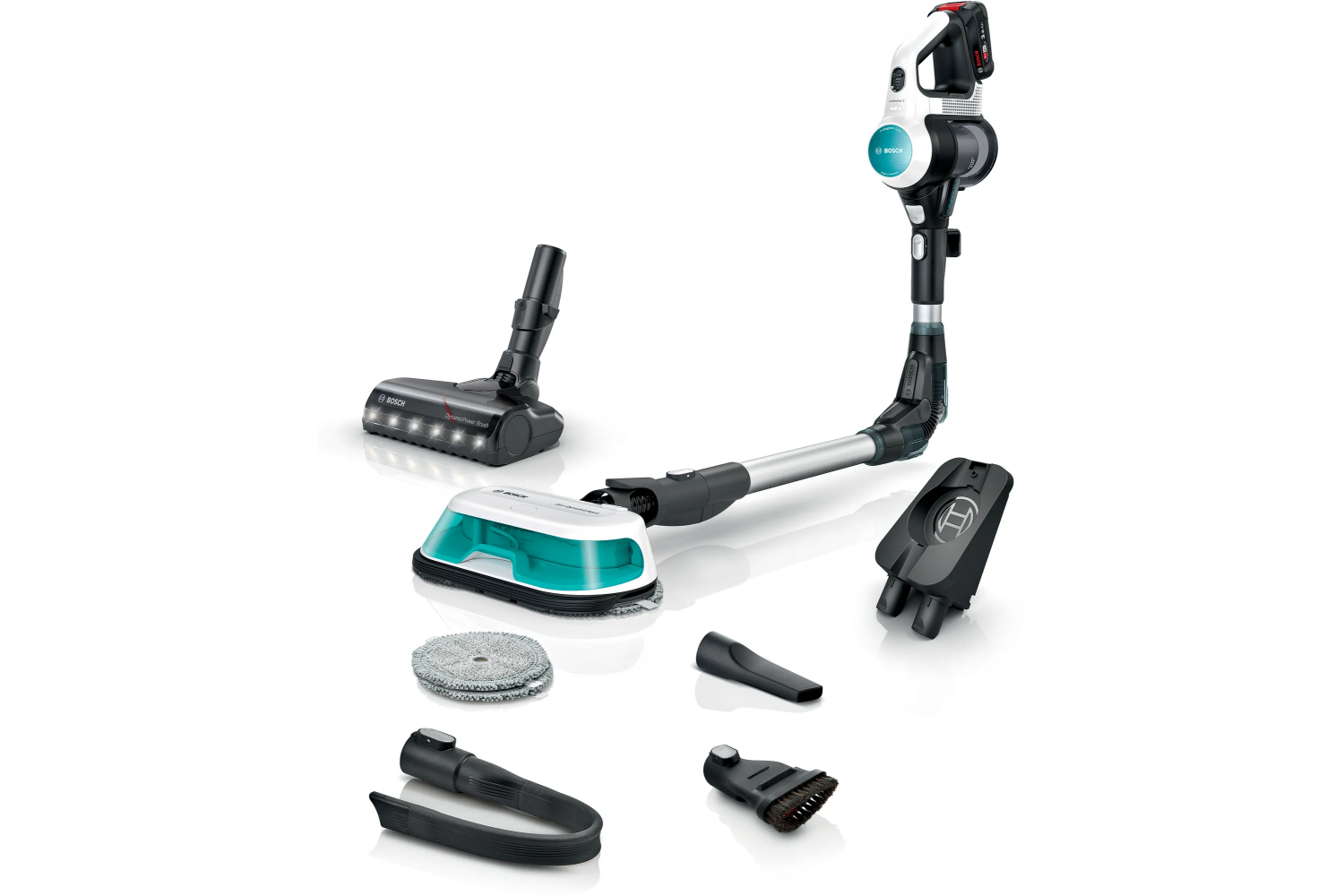 Bosch Rechargeable 2 in 1 Vacuum and Mop Unlimited 7 Aqua | White