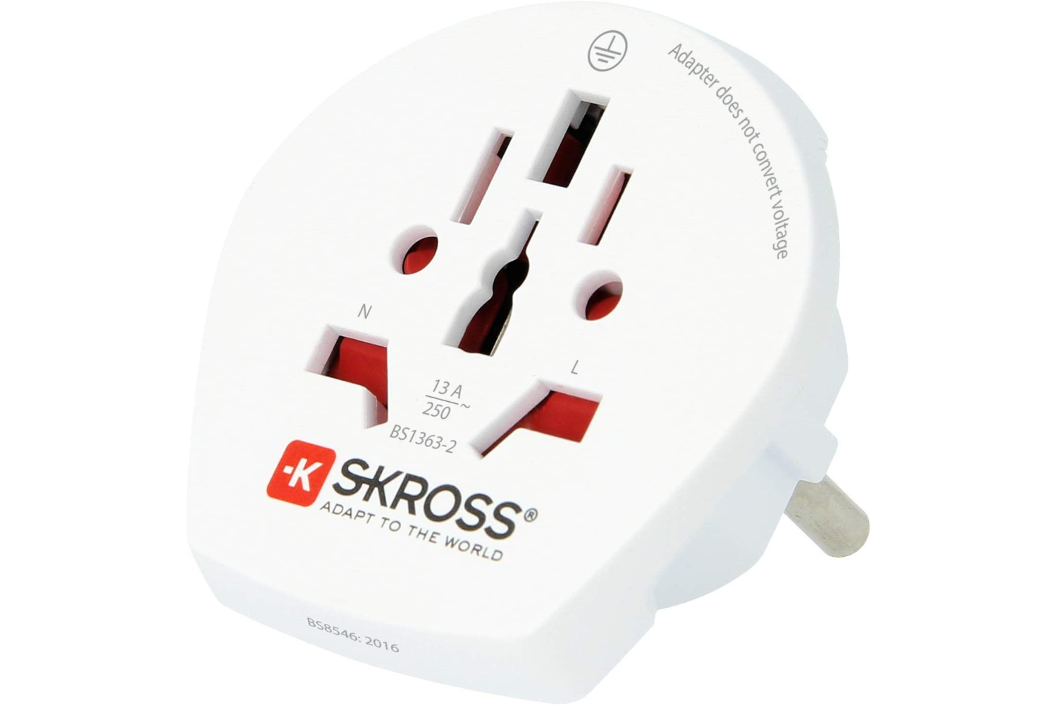 Skross World to Europe Travel Adapter | White