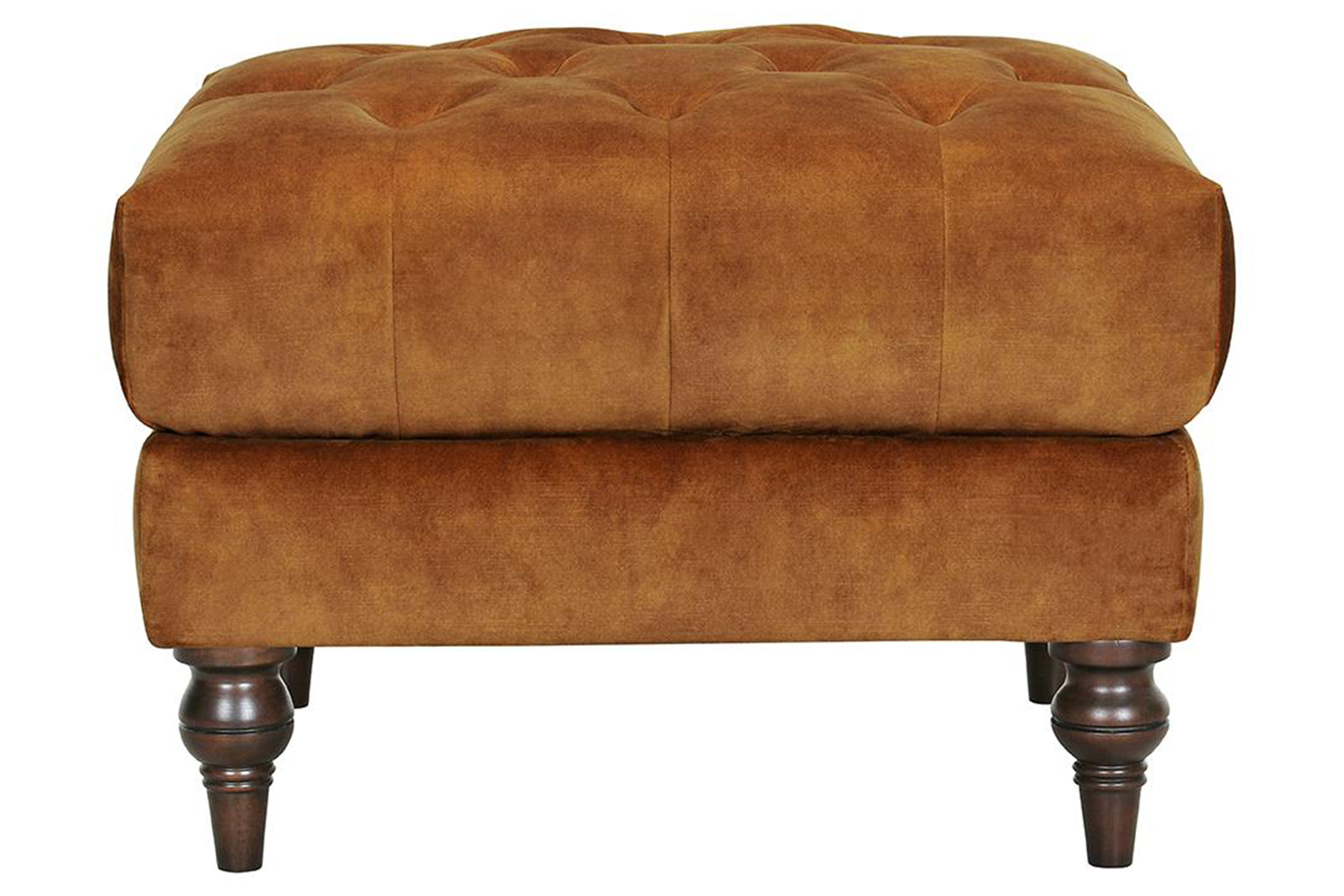Franco Footstool | Velvet Fabric | Brown