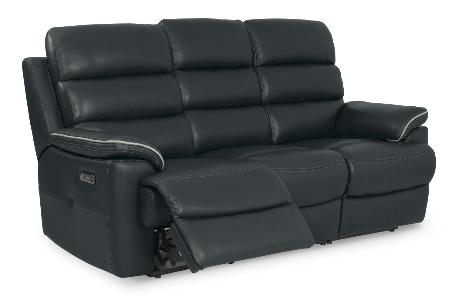 Alec 3 Seater Sofa | Power Recliner | Storm