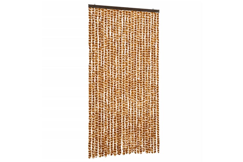 Vidaxl Insect Curtain Ochre And White 100x220 Cm Chenille