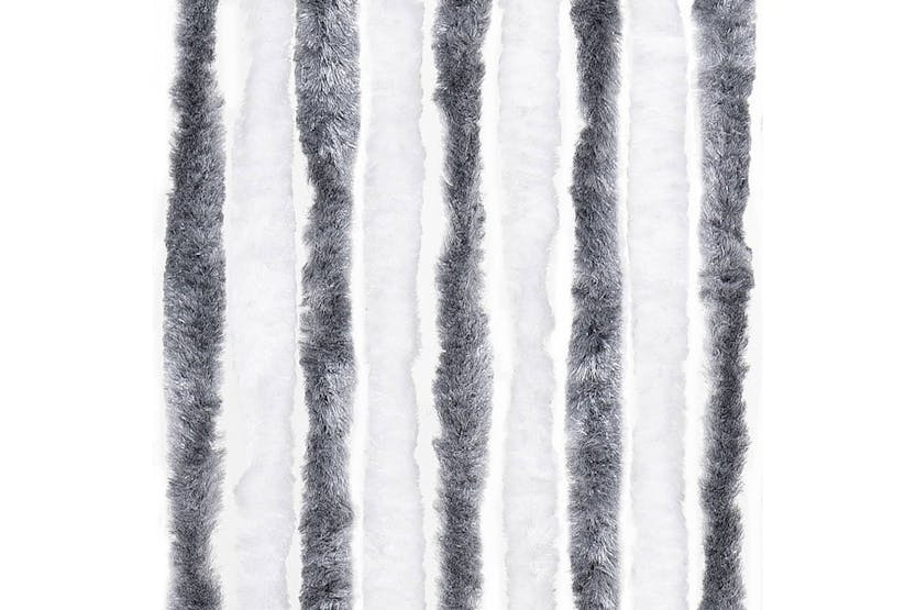 Vidaxl Insect Curtain Grey And White 56x185 Cm Chenille