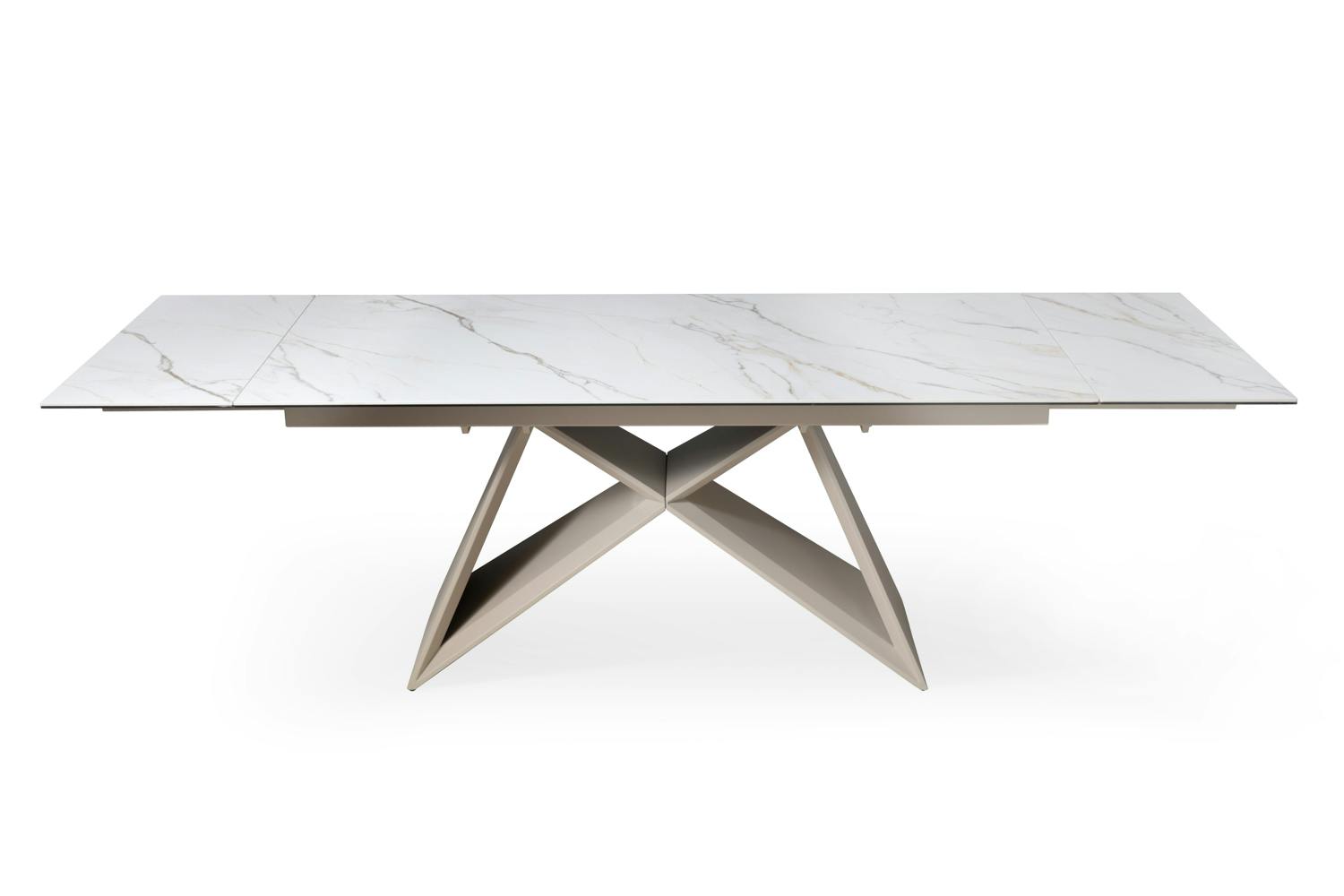Milano Extendtable Dining Table | White/Gold