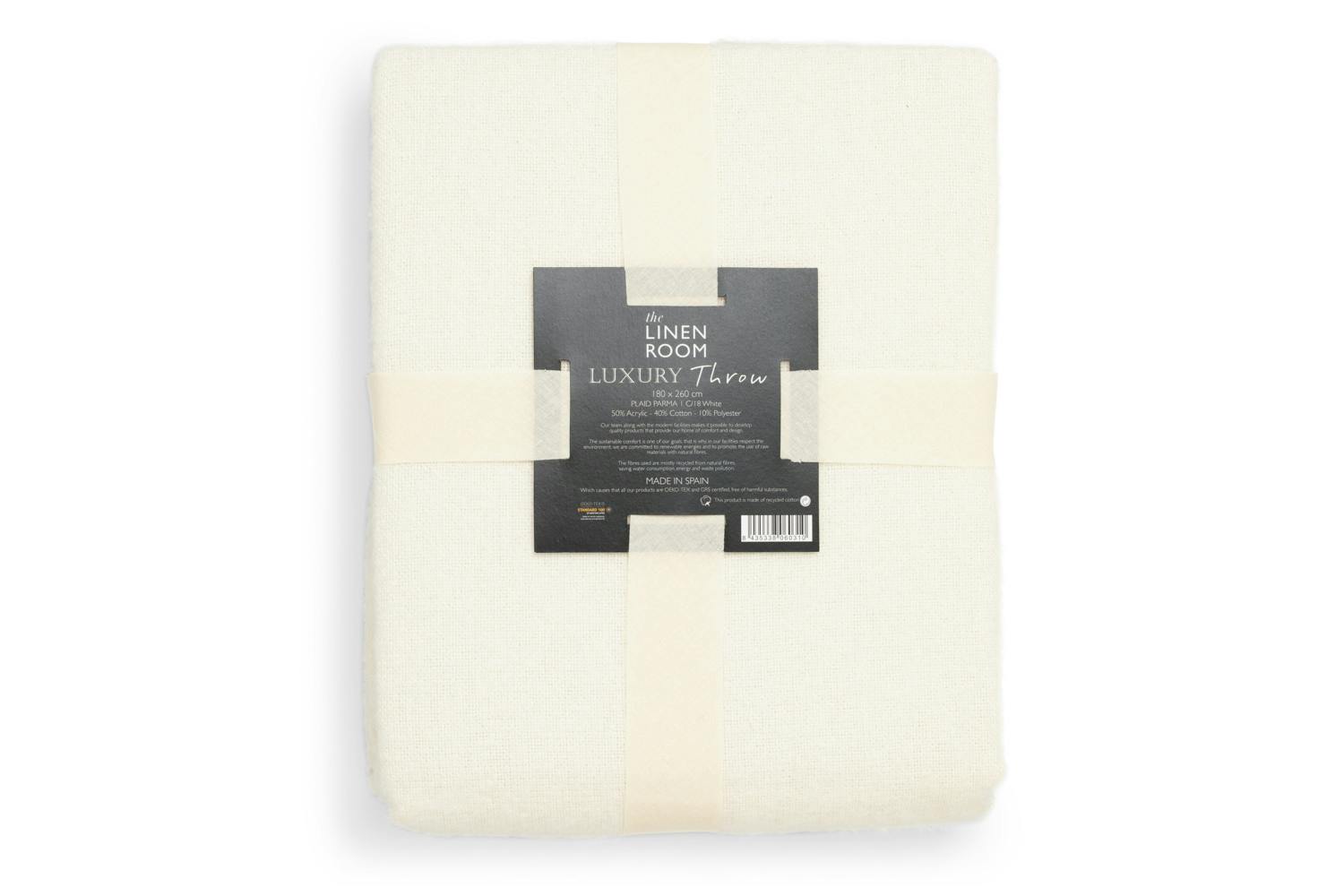 Plaid Parma 01 Blanket | White | 180 x 260
