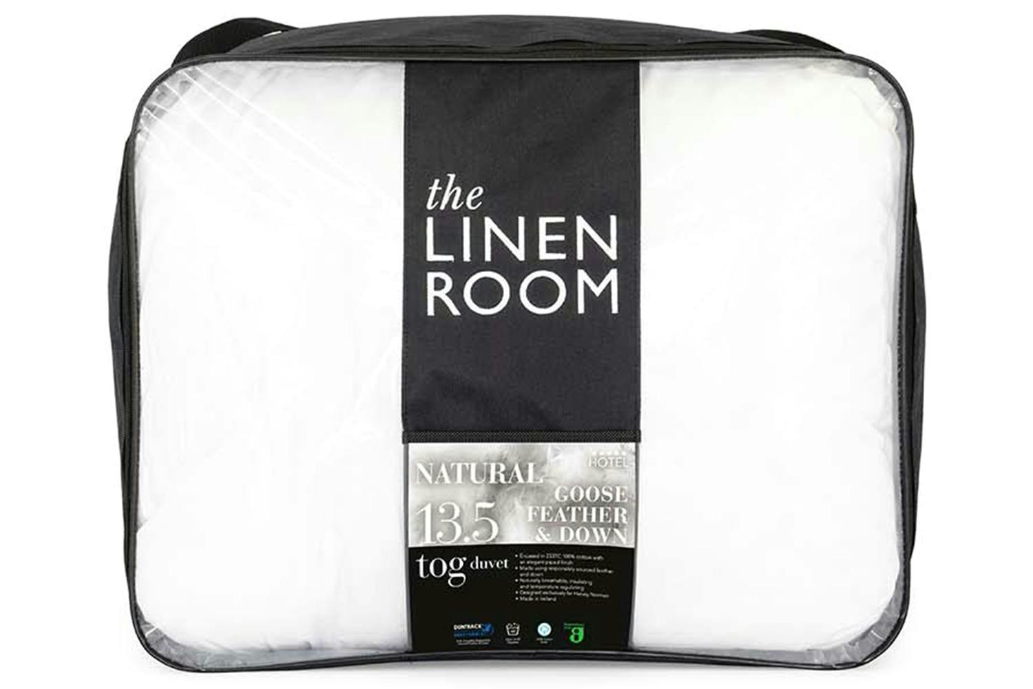 The Linen Room | Natural Goose Feather & Down 13.5 Tog Duvet | Single