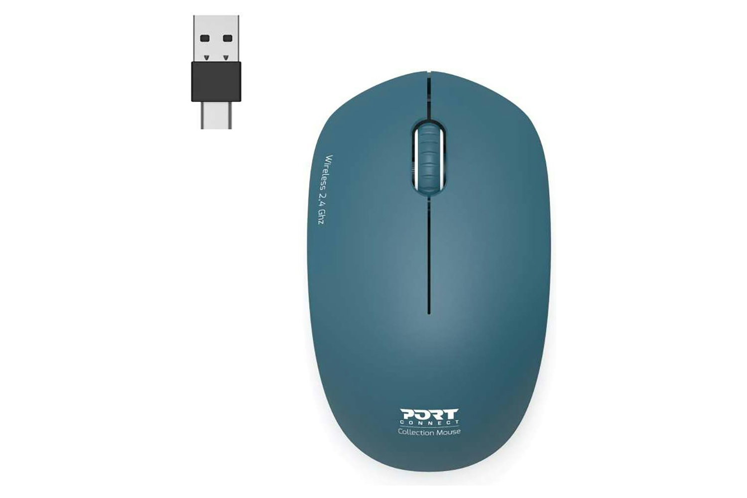 Port Designs Wireless Mouse USB-A&amp;C | Saphir