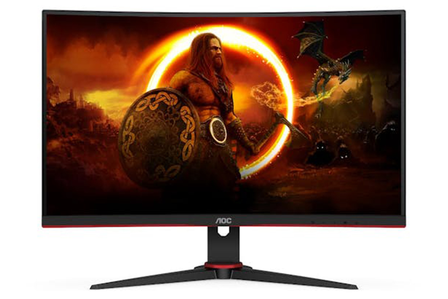 AOC 27インチ ブラック&レッド ゲーミングモニター 240Hz Amazon