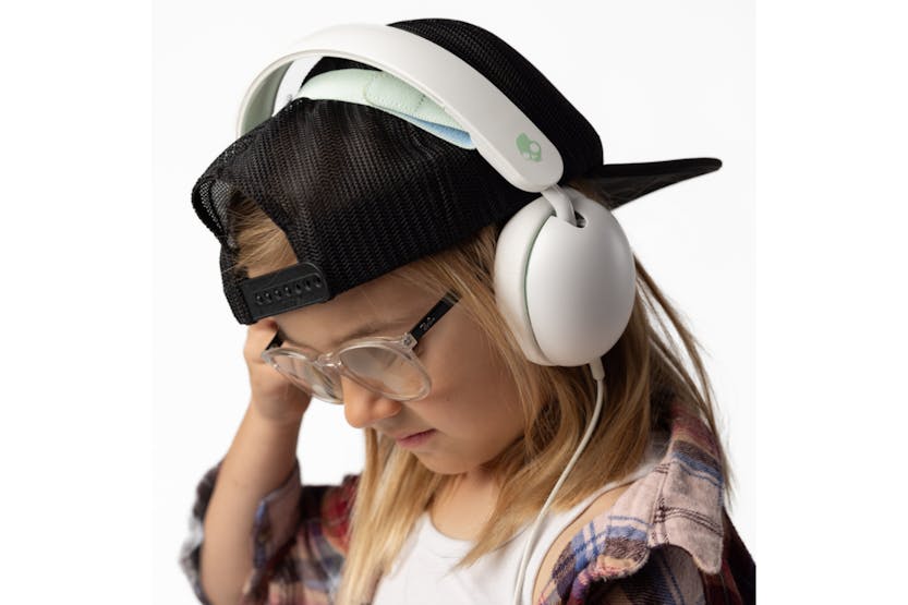 Skullcandy Grom Over-Ear Wired Kids Headphone | Bone/Seafoam