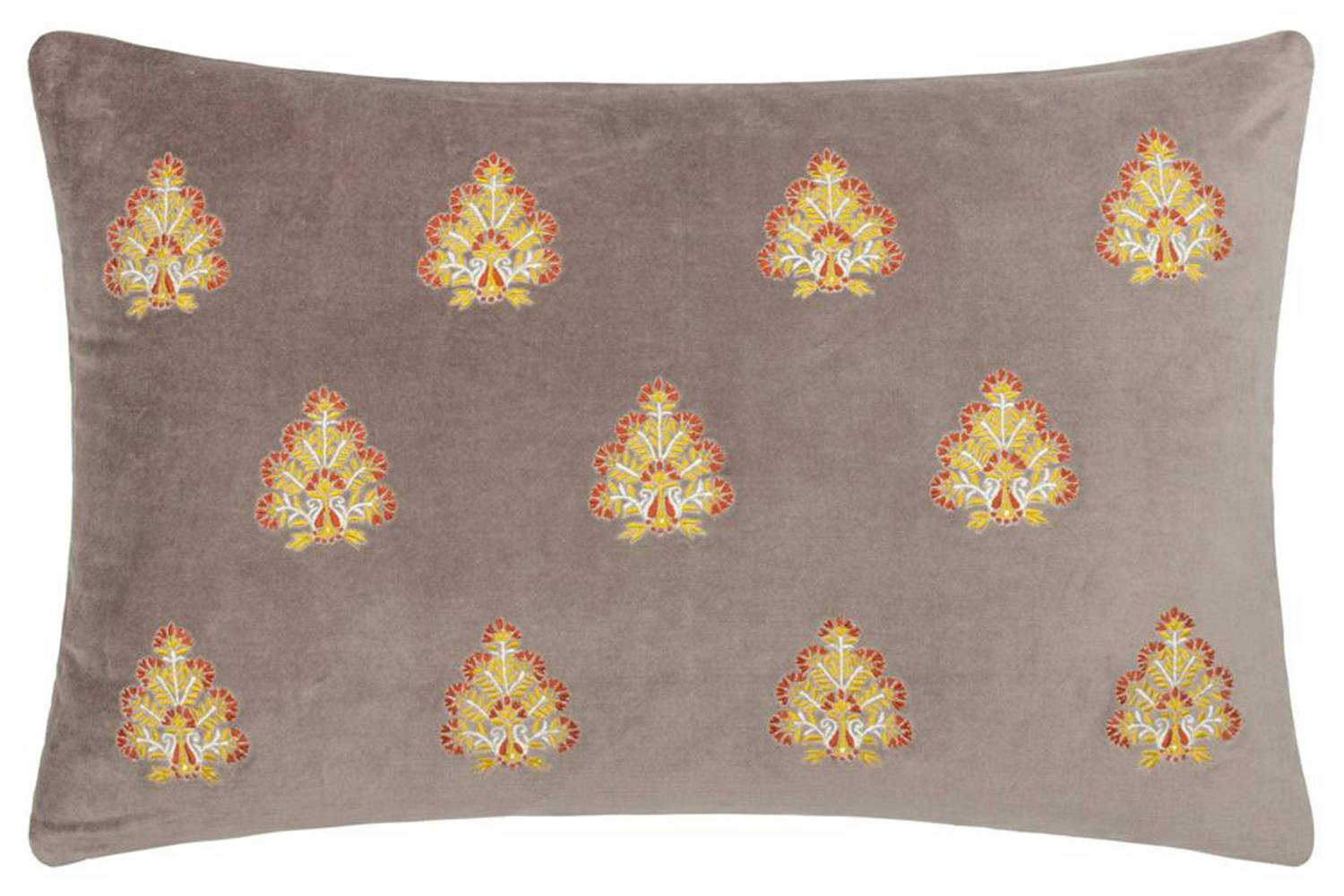 Rennes Feather Cushion | Taupe | 40 x 60 cm