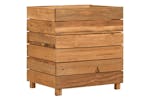 Vidaxl Raised Bed 50x40x55 Cm Recycled Teak Wood And Steel