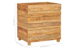 Vidaxl Raised Bed 50x40x55 Cm Recycled Teak Wood And Steel