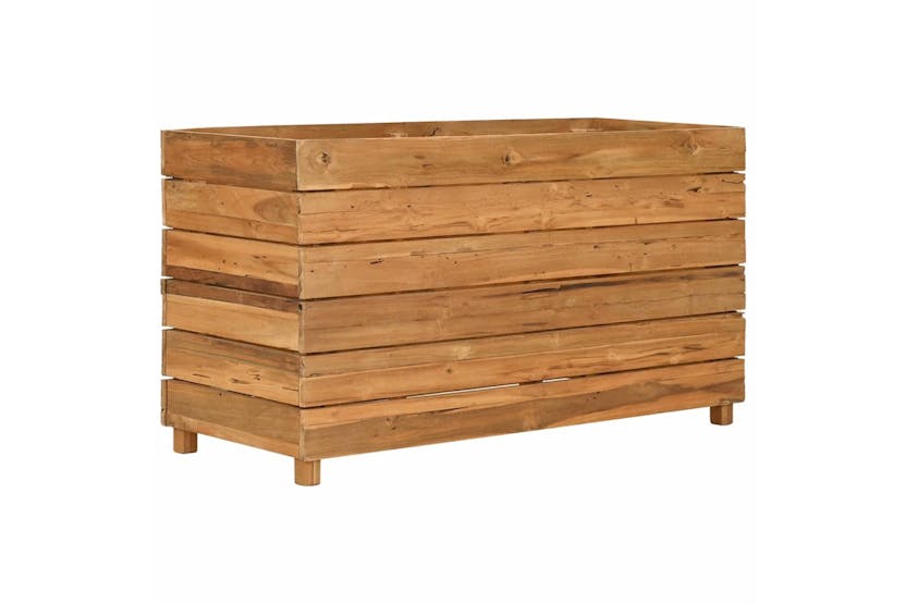 Vidaxl Raised Bed 100x40x55 Cm Recycled Teak Wood And Steel