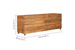 Vidaxl Raised Bed 150x40x55 Cm Recycled Teak Wood And Steel