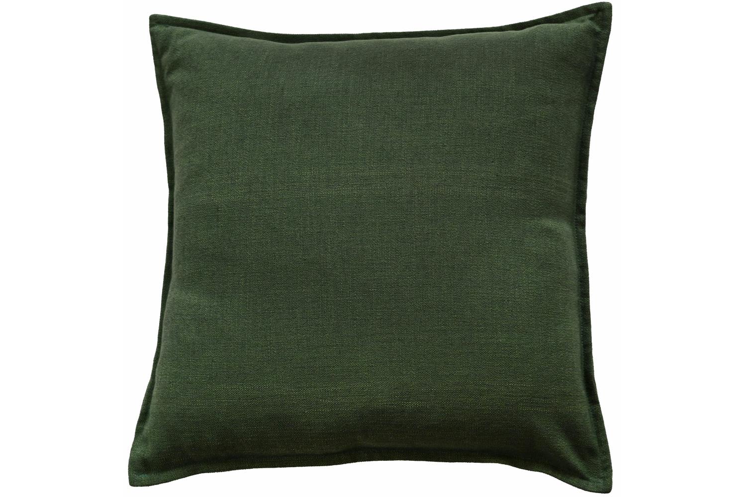 Poly Linen Mix with Flange Cushion | Forest Green | 50 x 50 cm