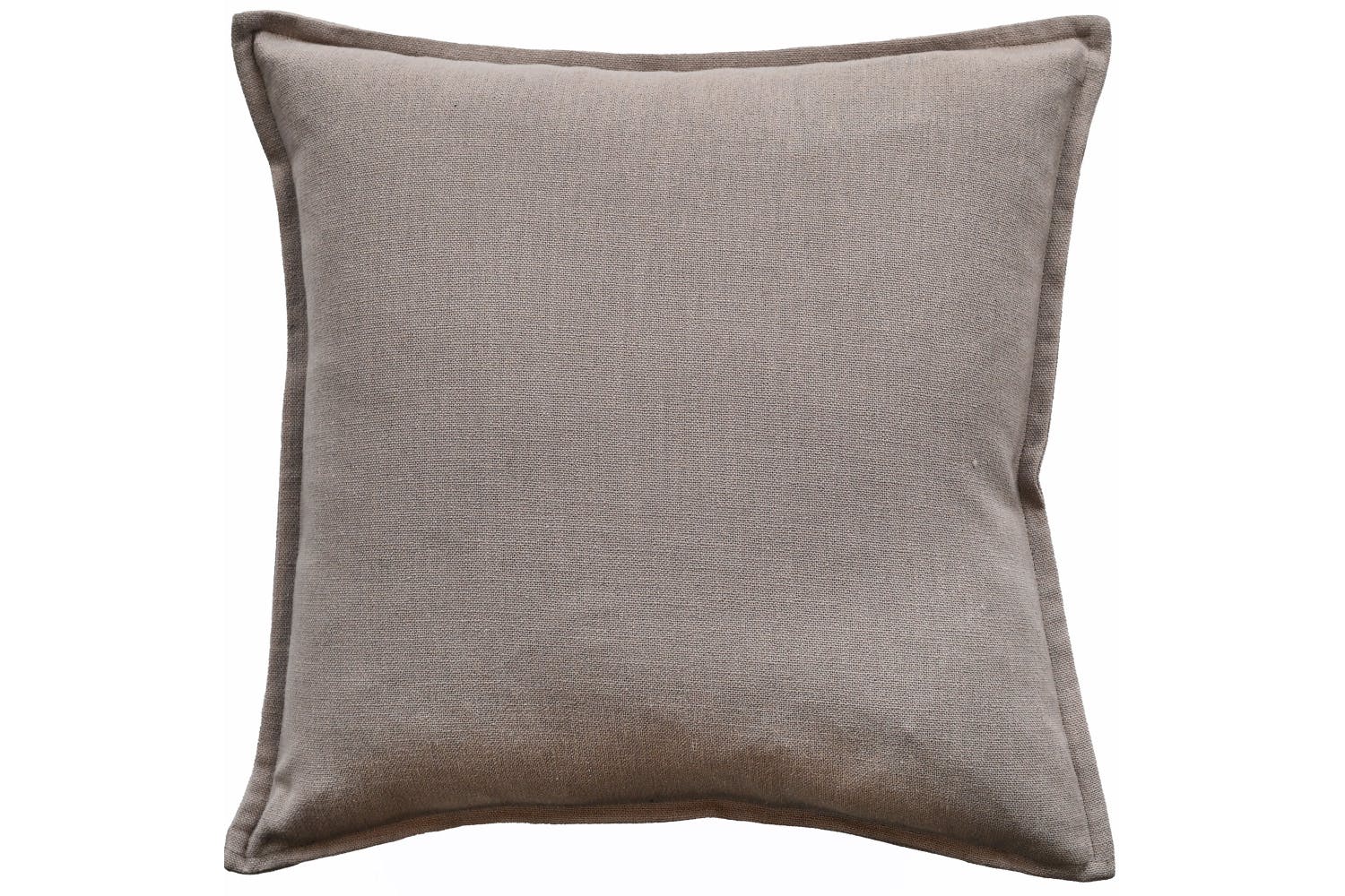 Poly Linen Mix with Flange Cushion | Taupe | 50 x 50 cm