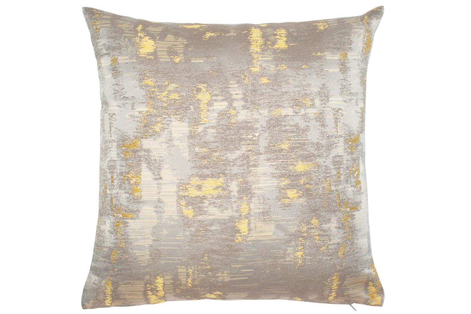 Abstract Design in Cushion | Grey/Gold Foil