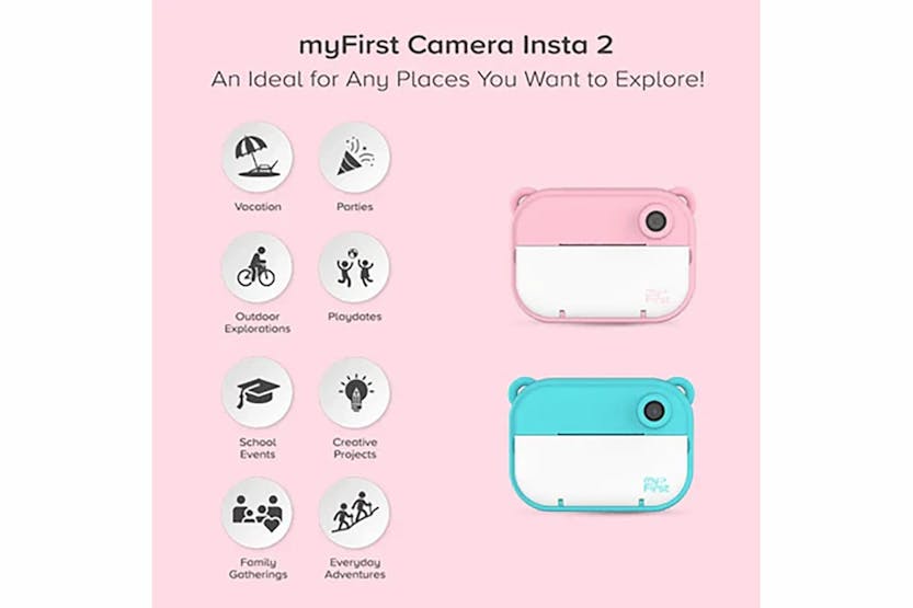 MyFirst Camera Insta 2 Instant Print Camera & Thermal Printer with Paper Refills | Blue