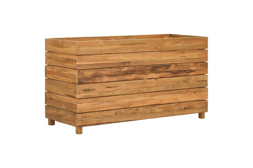 Vidaxl Raised Bed 100x40x55 Cm Recycled Teak Wood And Steel