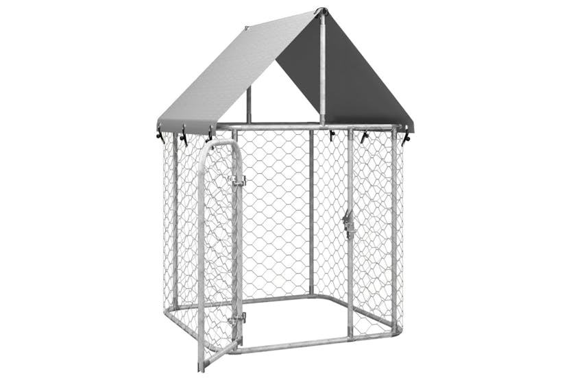 Vidaxl Outdoor Dog Kennel With Roof 100x100x150 Cm