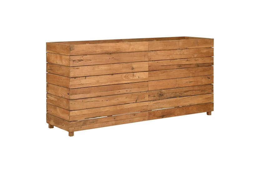 Vidaxl Raised Bed 150x40x72 Cm Recycled Teak Wood And Steel