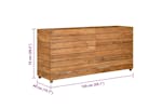 Vidaxl Raised Bed 150x40x72 Cm Recycled Teak Wood And Steel