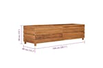 Vidaxl Raised Bed 150x40x38 Cm Recycled Teak Wood And Steel