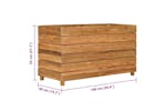 Vidaxl Raised Bed 100x40x55 Cm Recycled Teak Wood And Steel