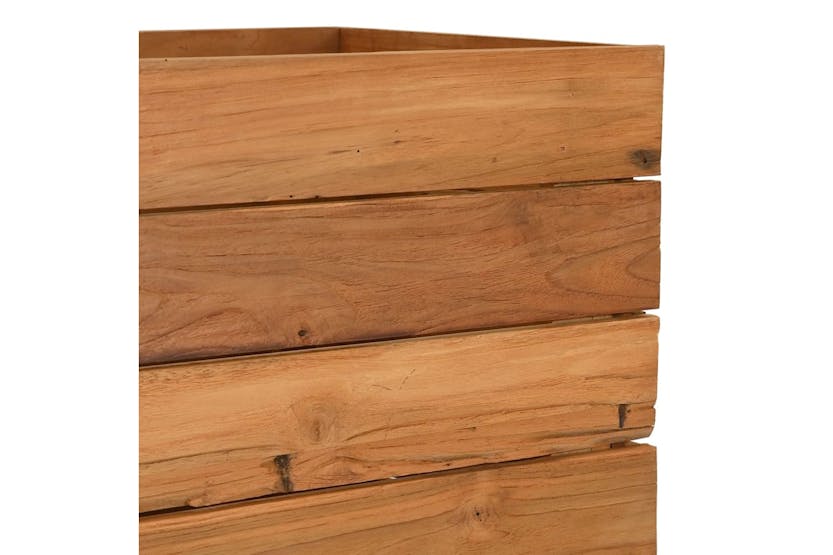 Vidaxl Raised Bed 50x40x72 Cm Recycled Teak Wood And Steel