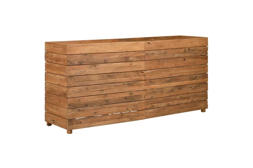 Vidaxl Raised Bed 150x40x72 Cm Recycled Teak Wood And Steel