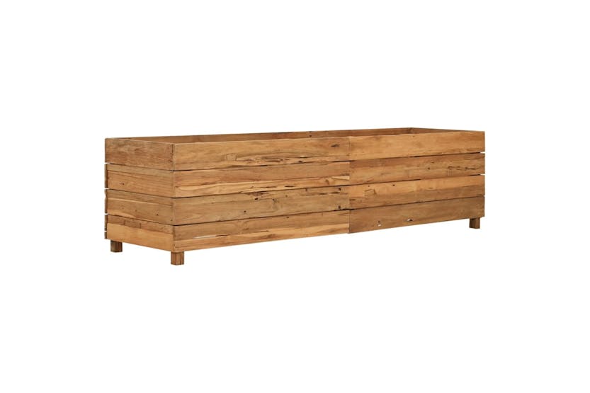 Vidaxl Raised Bed 150x40x38 Cm Recycled Teak Wood And Steel