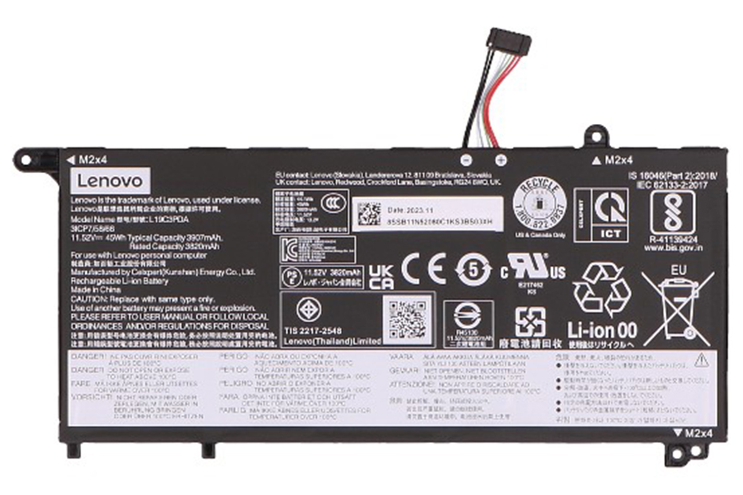 Lenovo Main Battery Pack 11.55V 3810mAh