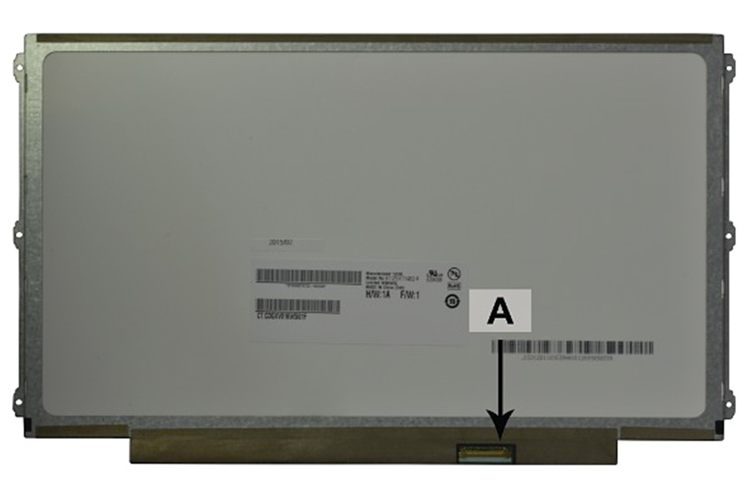 2-Power 12.5" WXGA HD 1366x768 LED Matte Panel