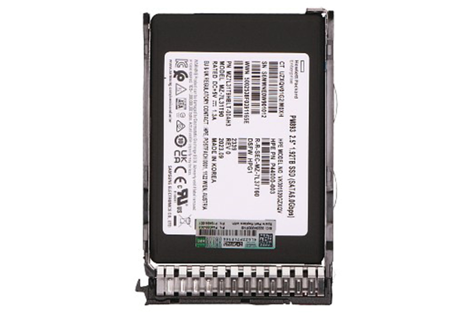 Hewlett Packard Enterprise 1.92TB SATA SSD 2.5" SFF SC RI