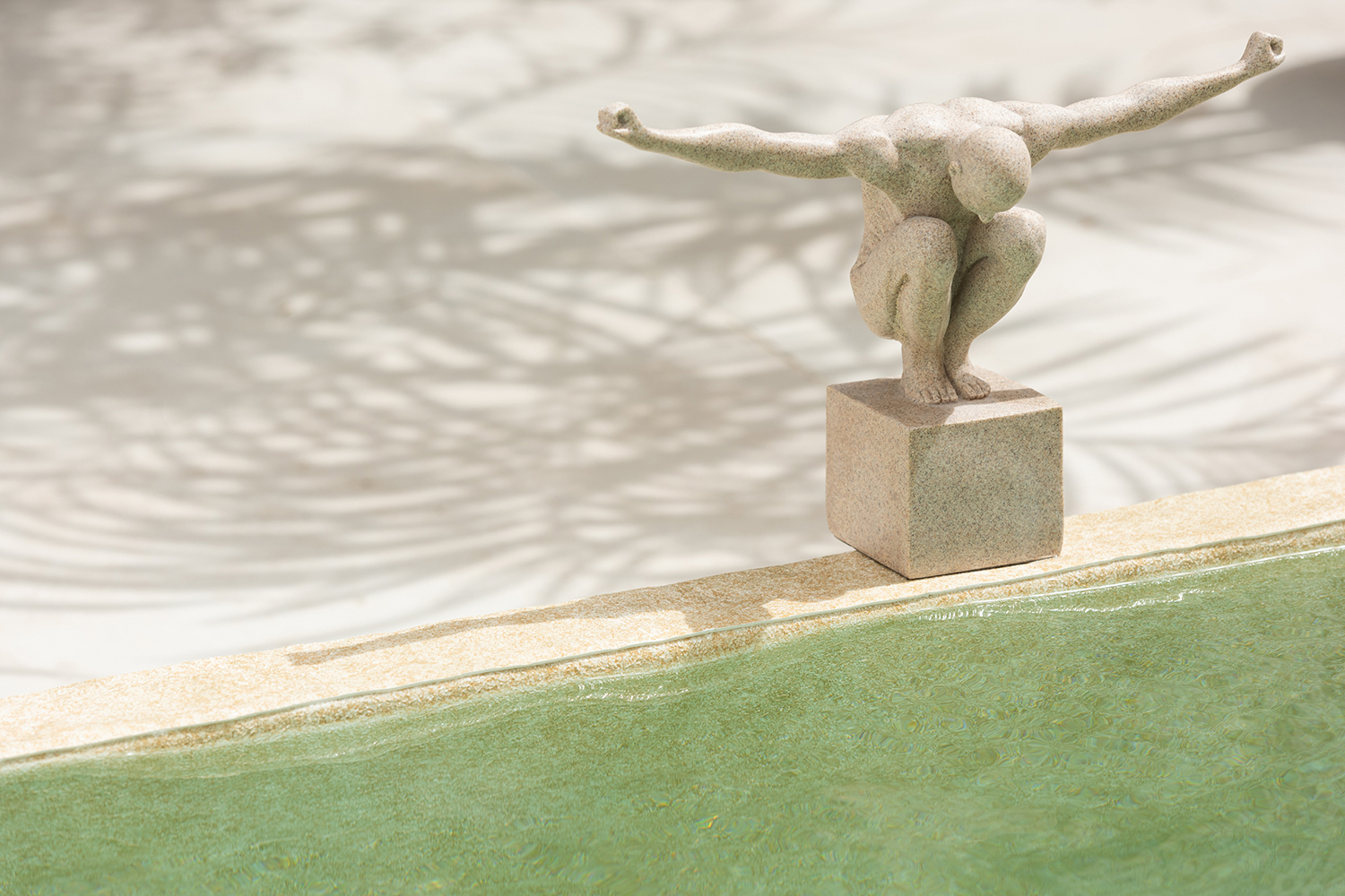 Sportsman Marble Base Statue | Sand
