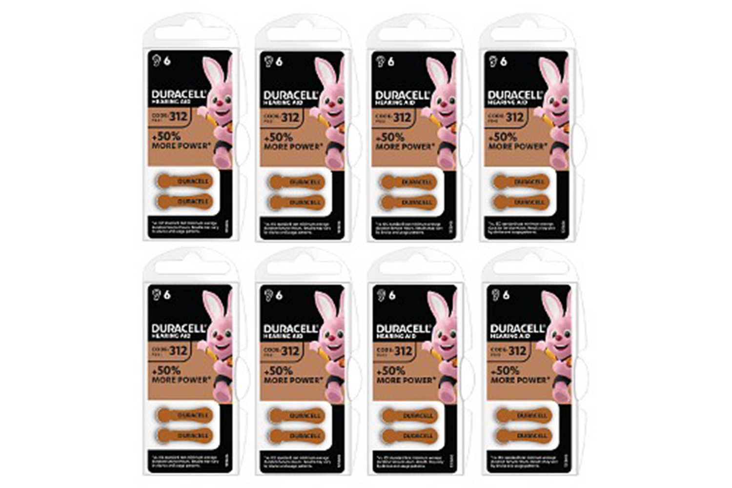 Duracell DA312 Hearing Aid Battery | Pack of 48