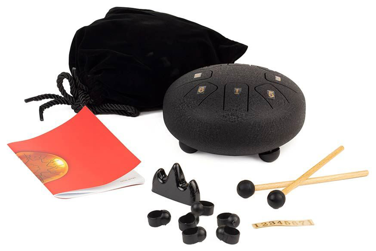 Steel Tongue Drum 6&quot; Rough Black Finish