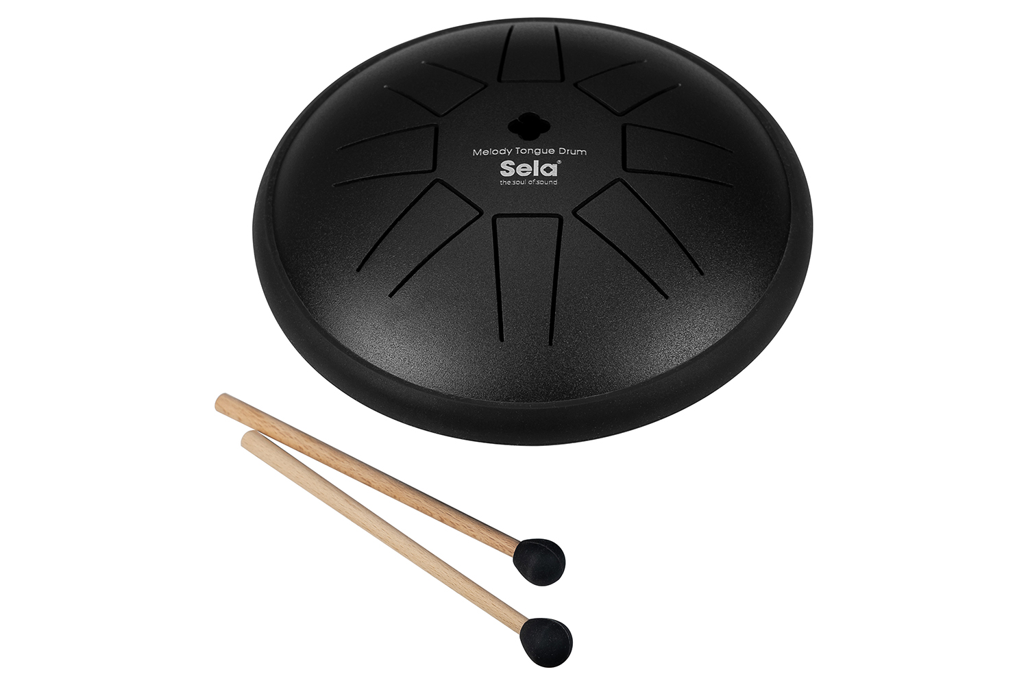 Sela 6&quot; Tongue Drum C Major Black With Bag &amp; 2 Mallets