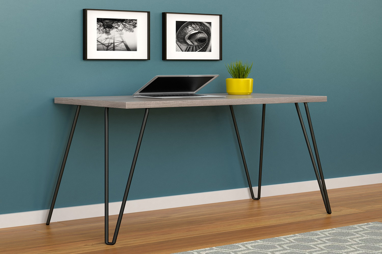 Dorel Owen Retro Desk | Grey Oak