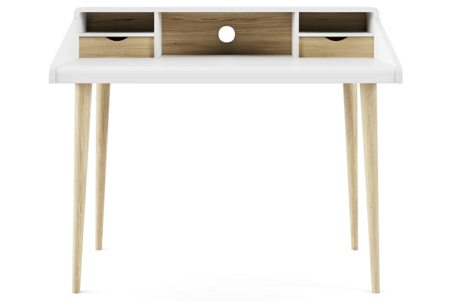 Dorel Yeovil Desk | Oak | White